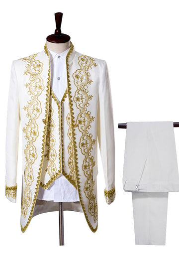 hvite menns 3 stykker sjal lapel ball dresser